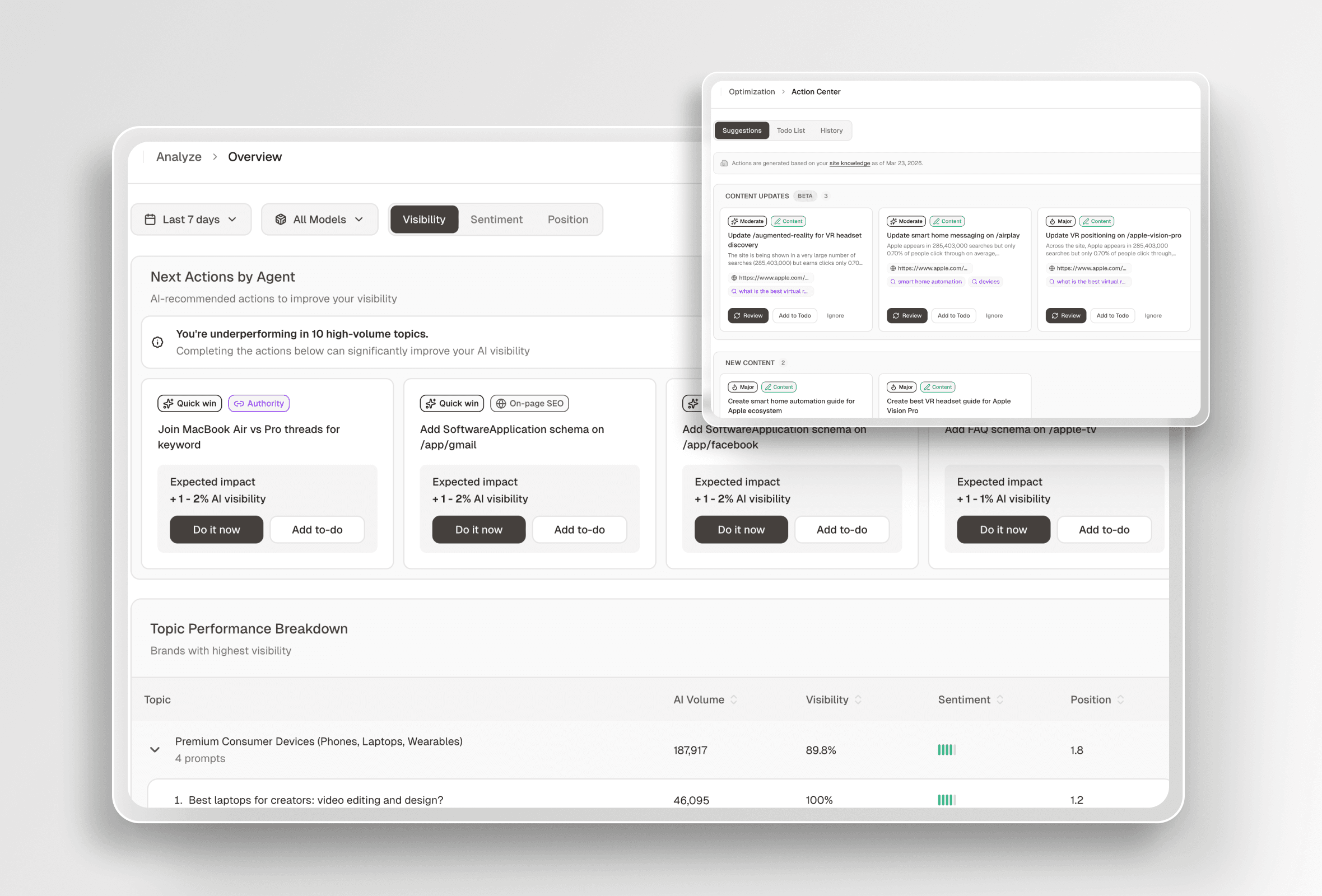 One-click GEO execution dashboard