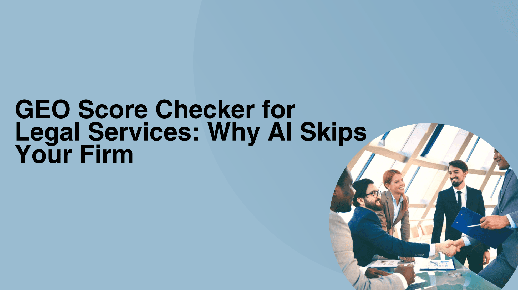 GEO Score Checker for Legal Services: Why AI Skips Your Firm