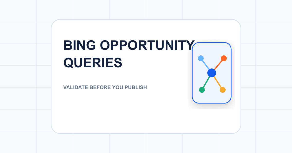 Bing Opportunity Queries: Find AI Search Gaps Without Chasing Every Prompt