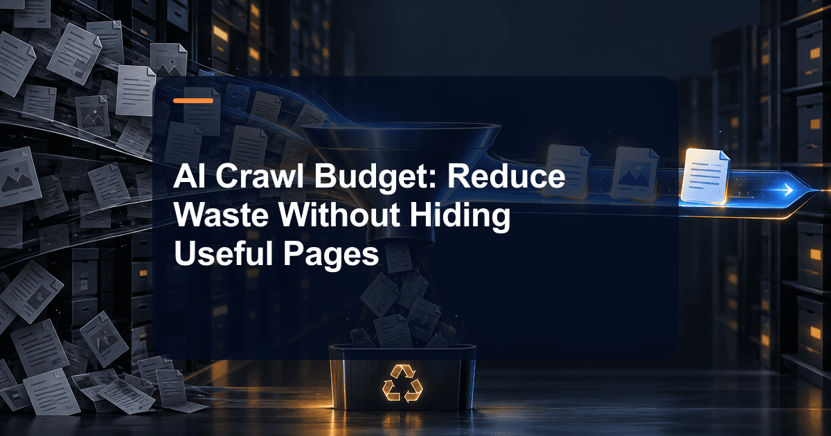 AI Crawl Budget: Reduce Waste Without Hiding Useful Pages