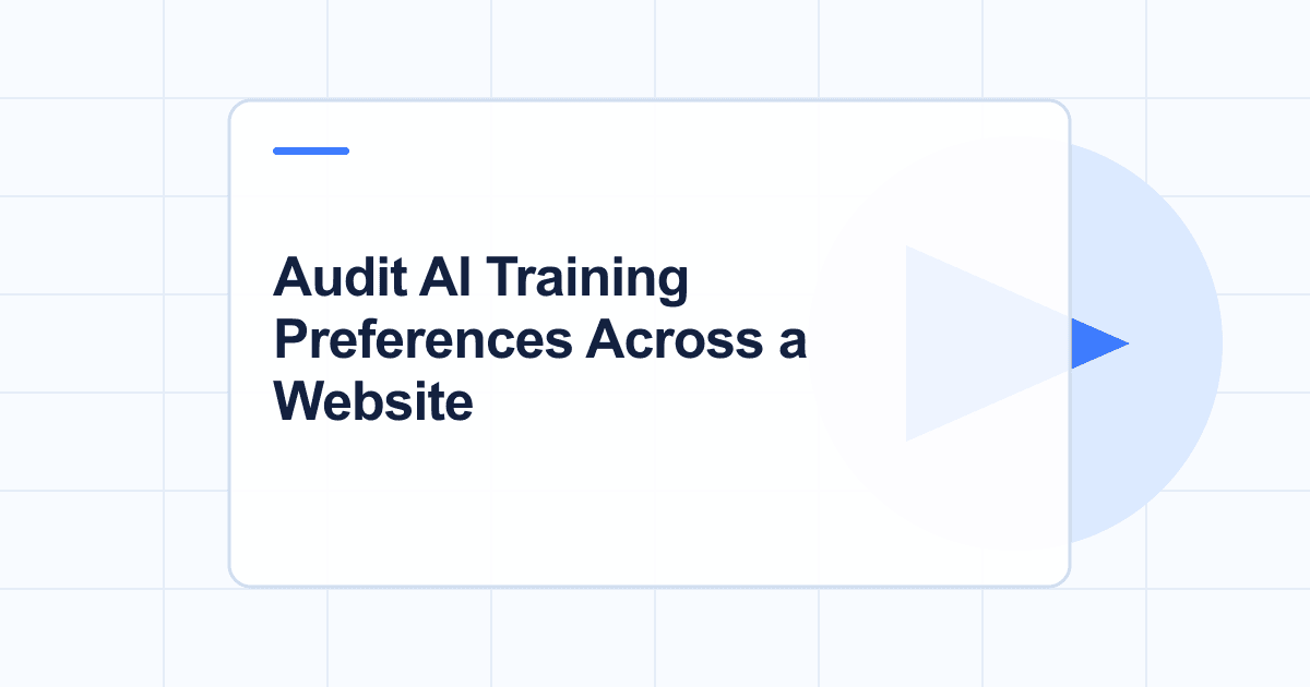 Audit AI Training Preferences Across a Website