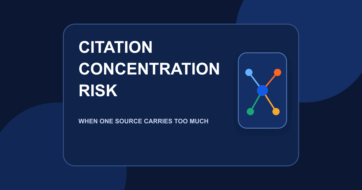 AI Citation Source Concentration: When One Page or Domain Carries Too Much Risk